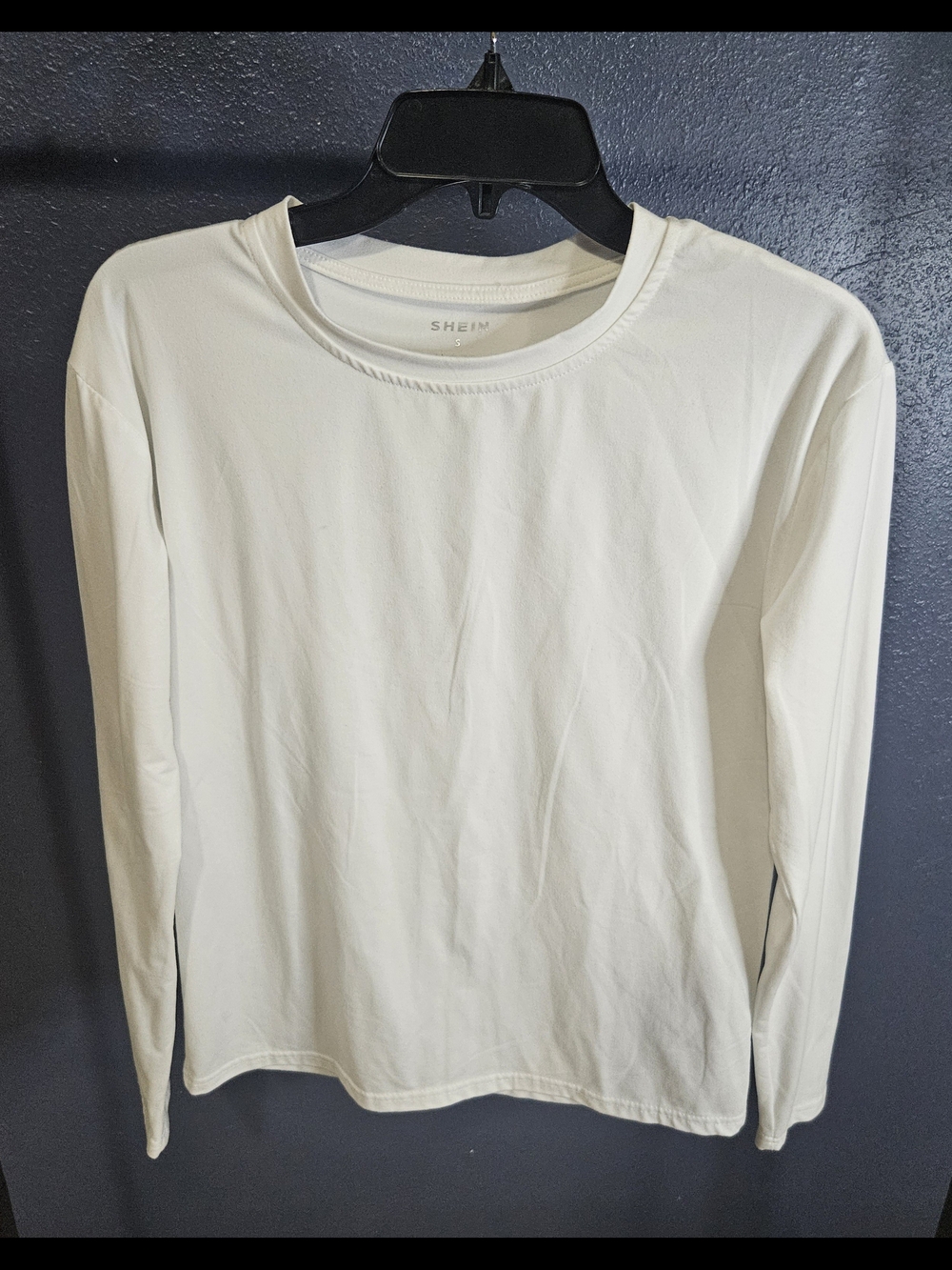 SHEIN White Long Sleeve Crewneck Top